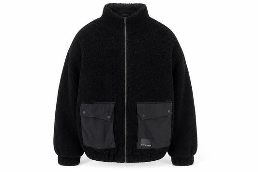 Saint + Sinner Men's Black Fleece Full Zip Jacket Size L