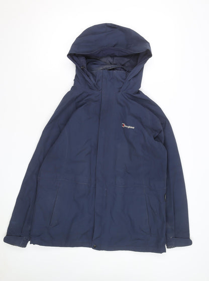 Berghaus Men's Blue Waterproof Hooded Rain Jacket L Regular