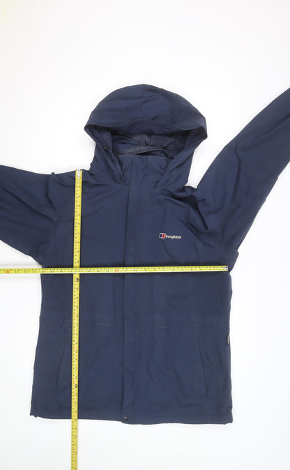 Berghaus Men's Blue Waterproof Hooded Rain Jacket L Regular