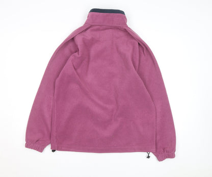 Cotton Traders Men Purple Fleece Full Zip Jacket M Polyester Outdoor