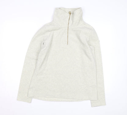 Regatta Womens Ivory Striped Fleece 1/2 Zip Sweatshirt Size 14