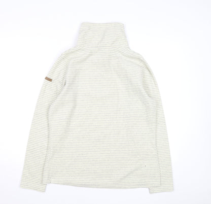 Regatta Womens Ivory Striped Fleece 1/2 Zip Sweatshirt Size 14