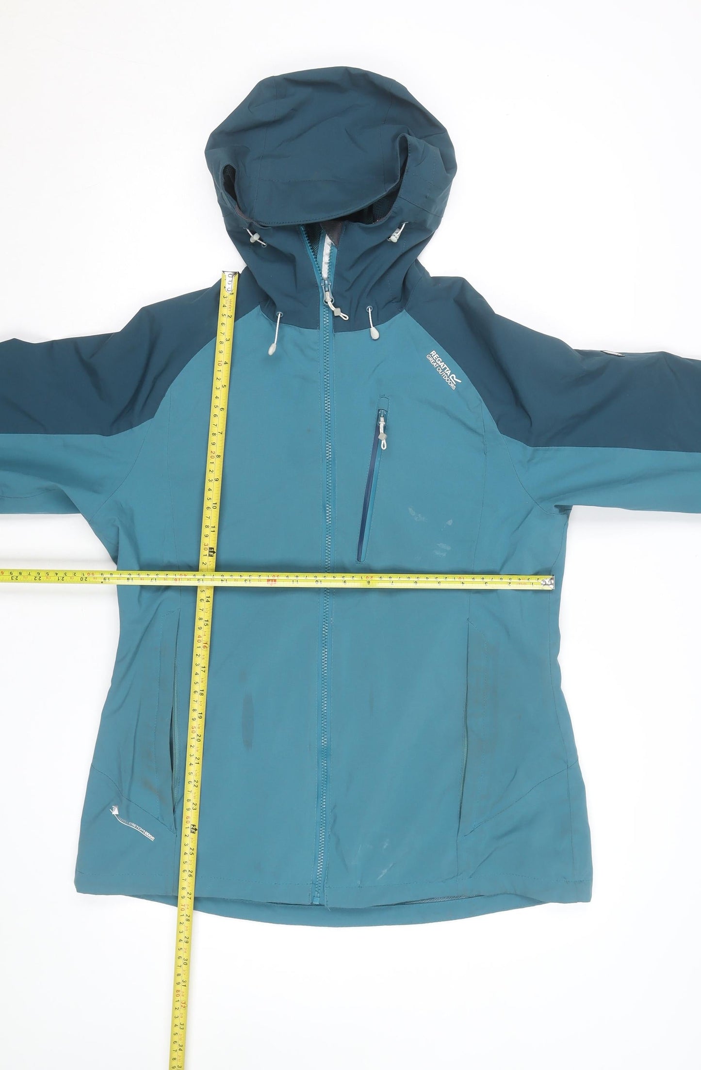 Regatta Women Blue Waterproof Hooded Rain Jacket Size 14