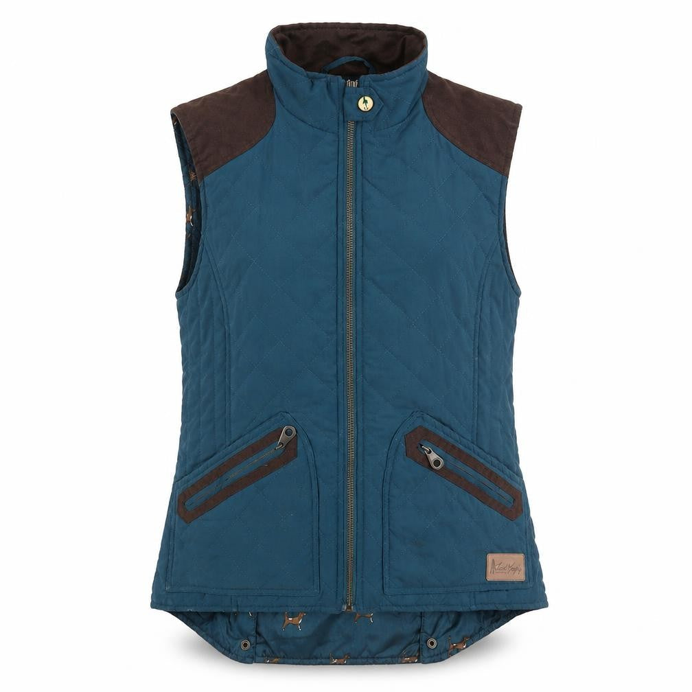 Jack Murphy Women's Blue Quilted Waistcoat Gilet Size 10