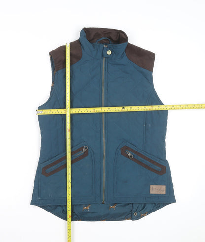 Jack Murphy Women's Blue Quilted Waistcoat Gilet Size 10