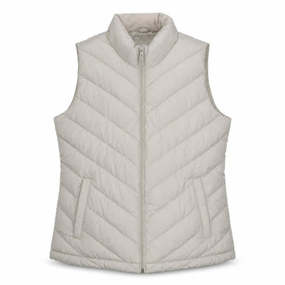 Gap Men Beige Puffer Waistcoat L Quilted Sleeveless Jacket