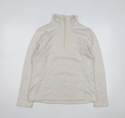 Mountain Warehouse Women's Beige 1/2 Zip Pullover Fleece UK 14