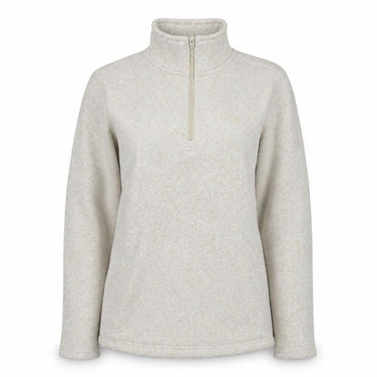 Mountain Warehouse Women's Beige 1/2 Zip Pullover Fleece UK 14