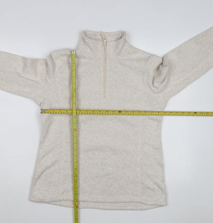 Mountain Warehouse Women's Beige 1/2 Zip Pullover Fleece UK 14