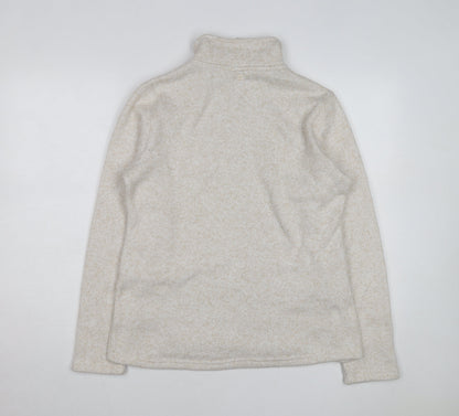 Mountain Warehouse Women's Beige 1/2 Zip Pullover Fleece UK 14