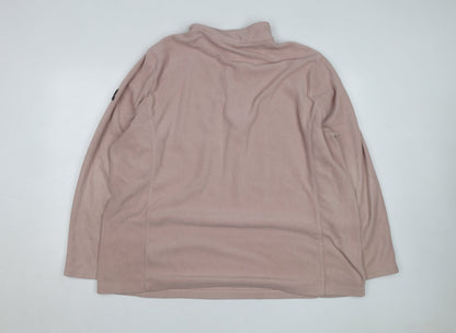 TOG24 Women’s Beige Fleece 1/4 Zip Pullover Sweatshirt Size 22