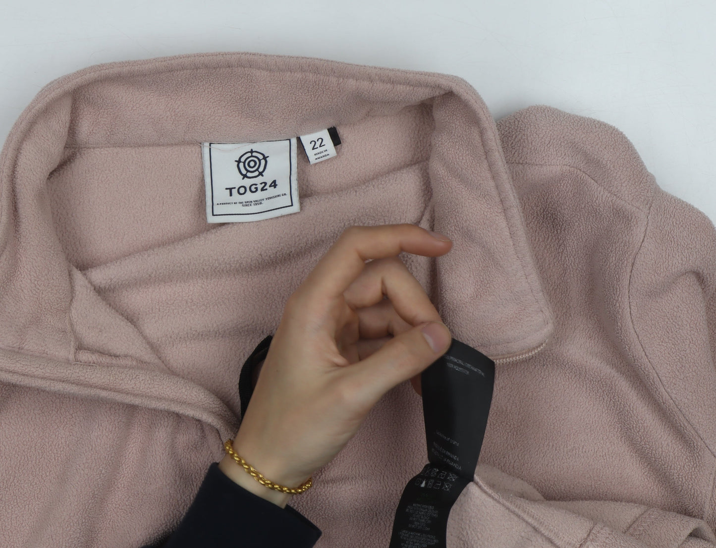 TOG24 Women’s Beige Fleece 1/4 Zip Pullover Sweatshirt Size 22