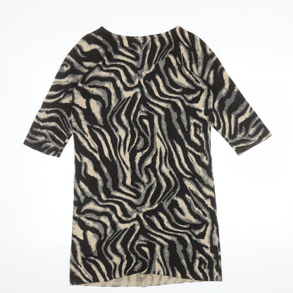 Marks and Spencer Women’s Multicoloured Animal Print 3/4 Sleeve Tunic Jumper Size 14
