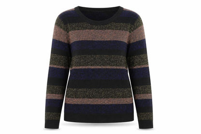 Atmosphere Women’s Multicoloured Striped Sparkly Pullover Jumper Size 14