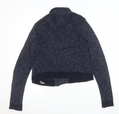 Hollister Womens Blue Full Zip Knit Cardigan Small Classic Fit