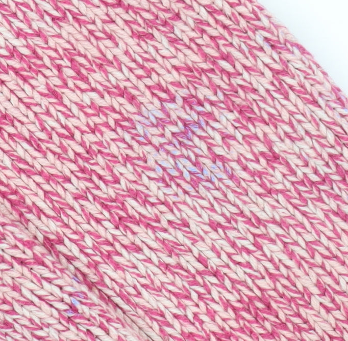 Next Women Pink Roll Neck Chunky Knit Jumper UK 12 Long Sleeve