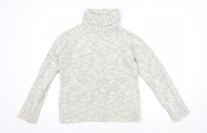 NEXT Women's Grey Roll Neck Chunky Knit Jumper UK 12