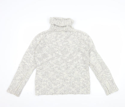 NEXT Women's Grey Roll Neck Chunky Knit Jumper UK 12