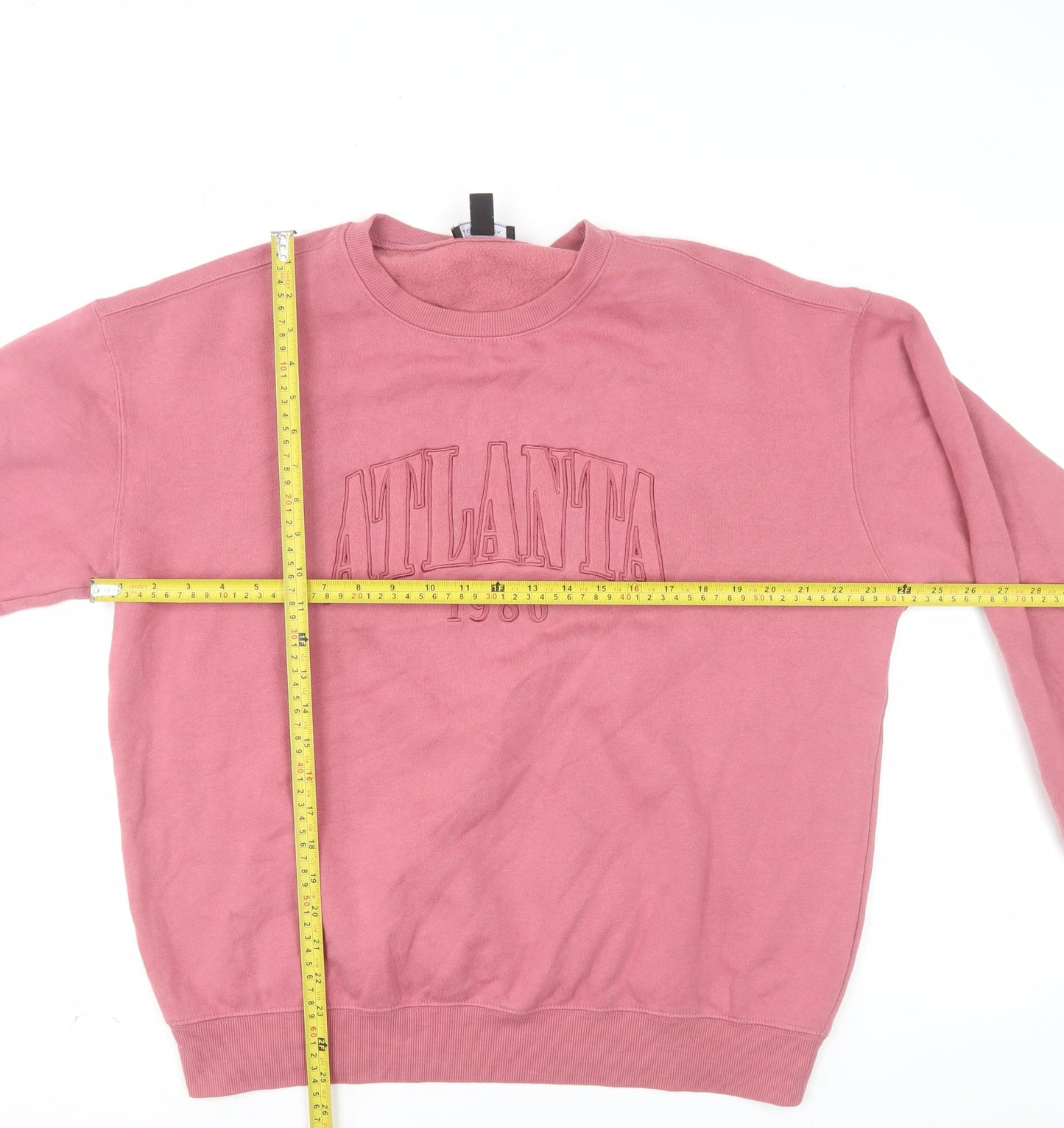 New Look Womens Pink Atlanta 1986 Pullover Sweatshirt Size M