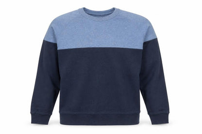 FatFace Men's Blue XL Colour Block Crew Neck Sweatshirt