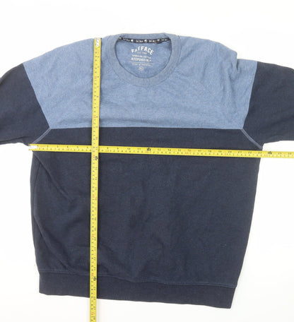 FatFace Men's Blue XL Colour Block Crew Neck Sweatshirt