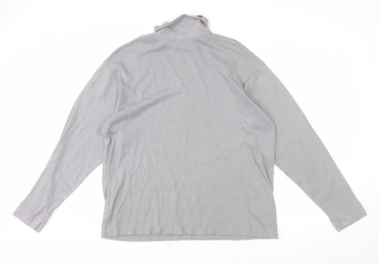 Colin Montgomerie Men's Grey Cotton Long Sleeve Pullover Sweatshirt L