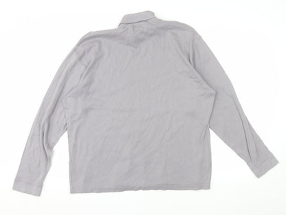 Colin Montgomerie Men's Grey Cotton Long Sleeve Pullover Sweatshirt L