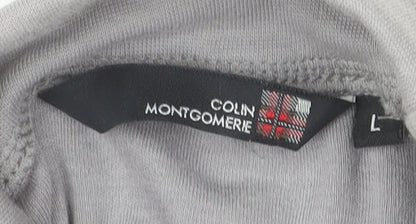 Colin Montgomerie Men's Grey Cotton Long Sleeve Pullover Sweatshirt L