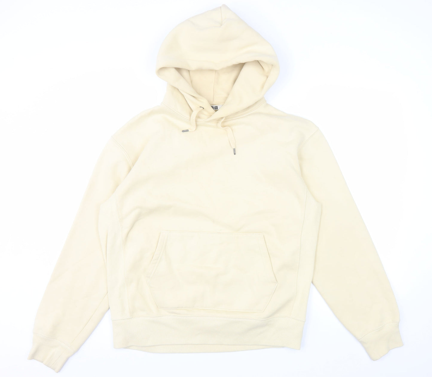 Uniqlo Men’s Beige Pullover Hoodie Fleece Lined Size M