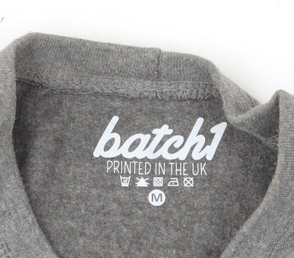 Batch1 Women's Grey Bee Happy Pullover Sweatshirt Size M