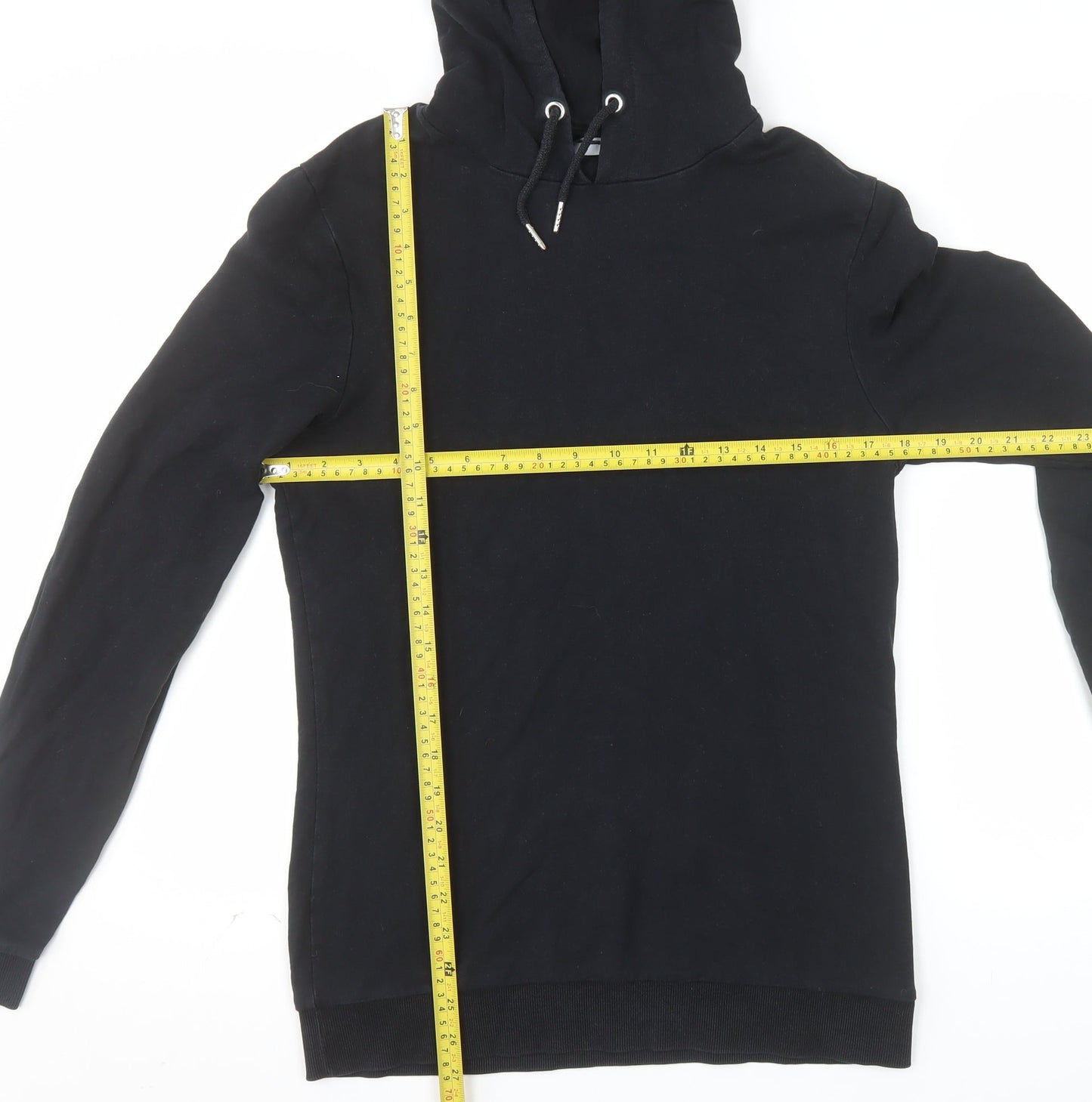 ASOS DESIGN Women's Black Pullover Hoodie Size M Cotton Blend