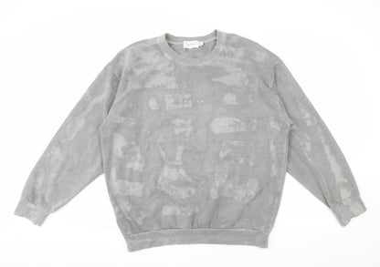 Topman Men’s Grey Zürich Graphic Pullover Sweatshirt Size S