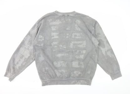 Topman Men’s Grey Zürich Graphic Pullover Sweatshirt Size S