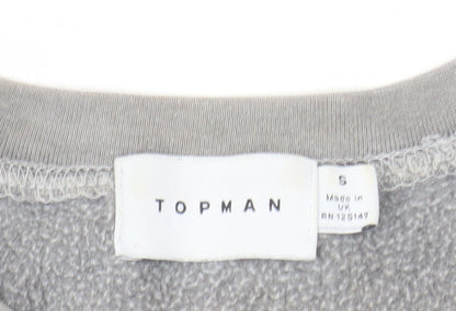 Topman Men’s Grey Zürich Graphic Pullover Sweatshirt Size S