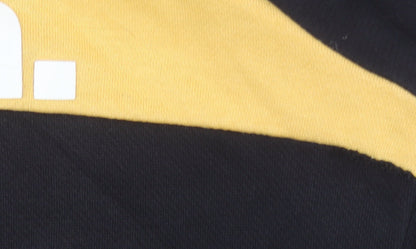 Bench Boys Black Yellow Colourblock Pullover Hoodie Age 13 Cotton Blend