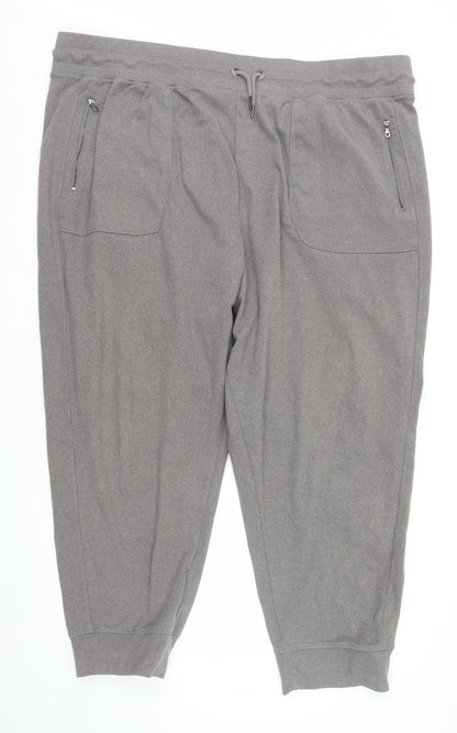 Next Womens Grey Jogger Trousers Size 26R Relaxed Fit Polyester Elastane
