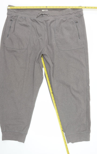 Next Womens Grey Jogger Trousers Size 26R Relaxed Fit Polyester Elastane