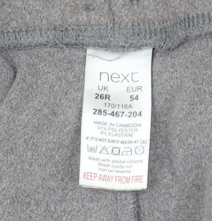 Next Womens Grey Jogger Trousers Size 26R Relaxed Fit Polyester Elastane