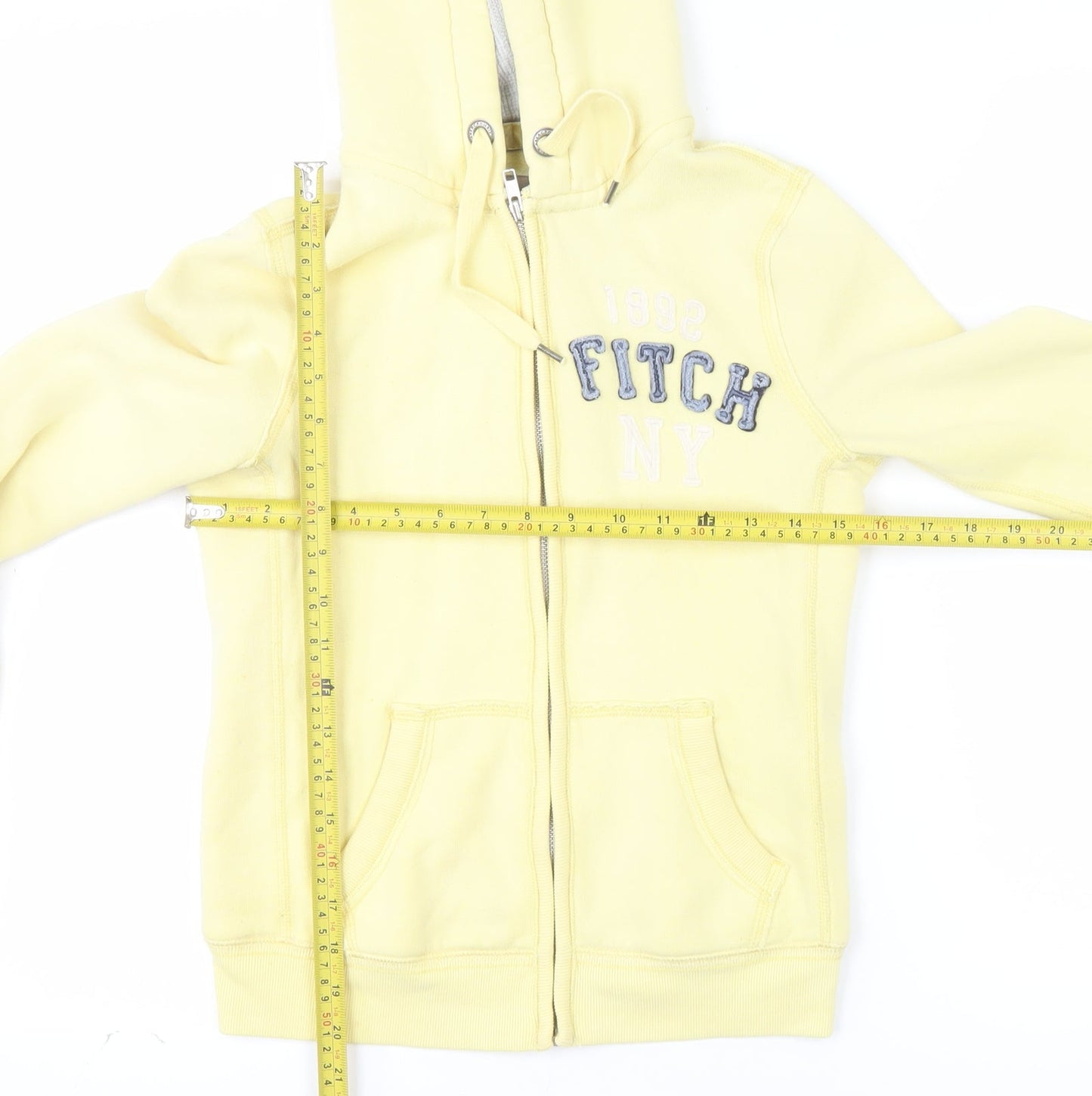 Abercrombie & Fitch Women's Yellow Full Zip Hoodie Size S