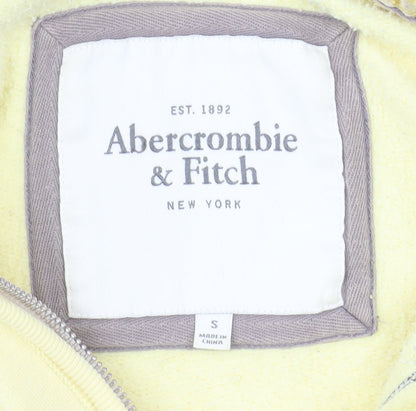 Abercrombie & Fitch Women's Yellow Full Zip Hoodie Size S