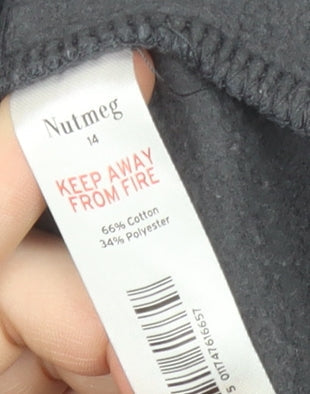Nutmeg Women Grey Size 14 Pullover Sweatshirt Cotton Blend