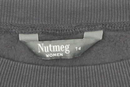 Nutmeg Women Grey Size 14 Pullover Sweatshirt Cotton Blend