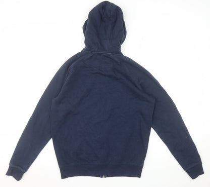 Tu Men Blue Full Zip Hoodie Size S Cotton Blend