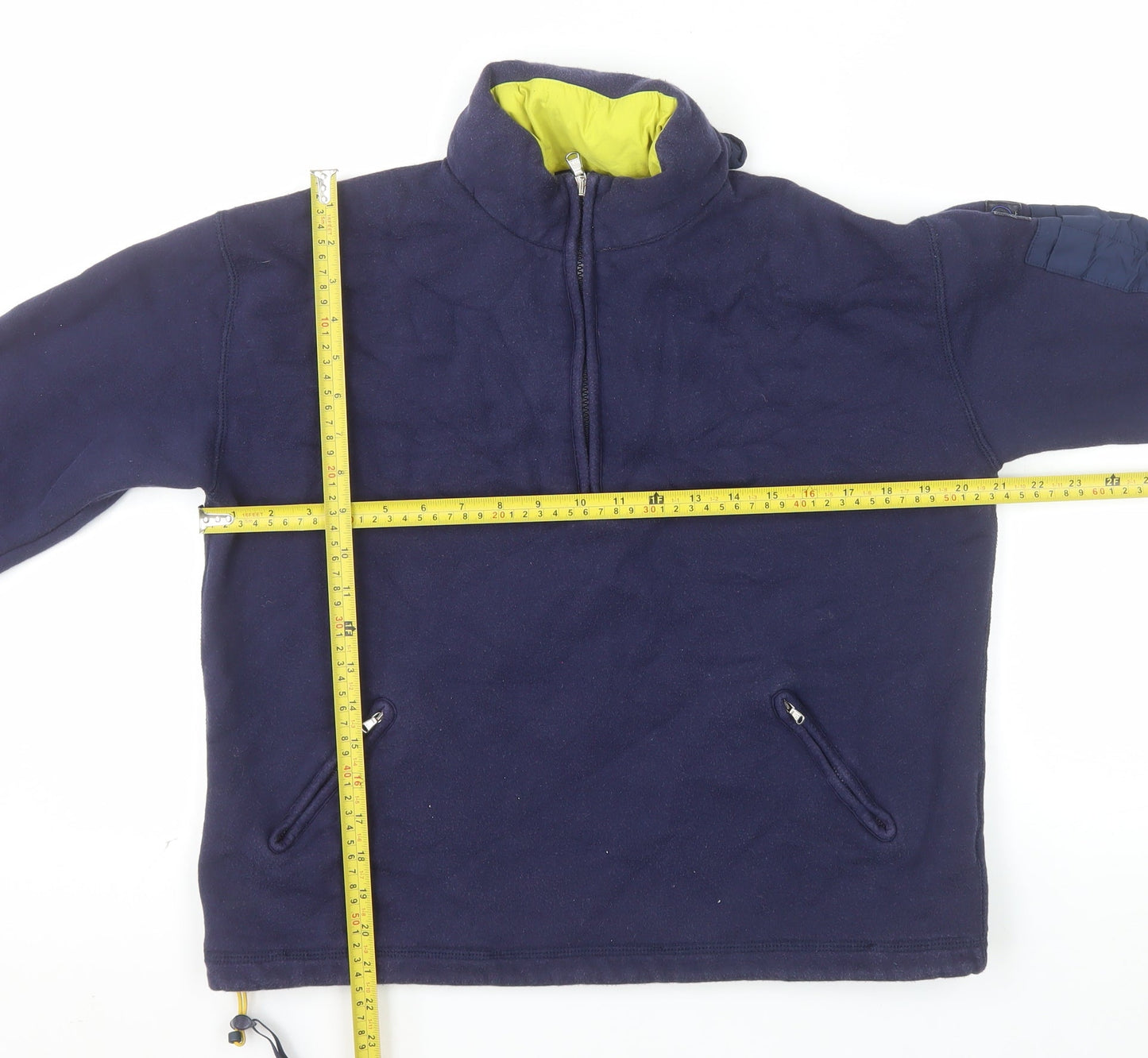 Ralph Lauren Sport Women's Navy Blue 1/2 Zip Fleece Pullover Sweatshirt Size M