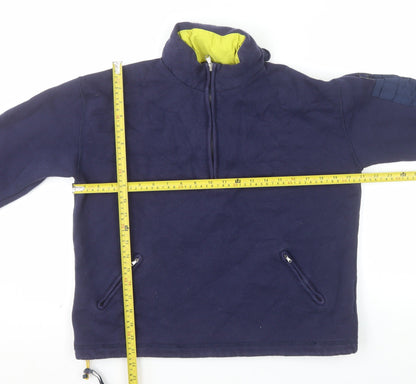 Ralph Lauren Sport Women's Navy Blue 1/2 Zip Fleece Pullover Sweatshirt Size M