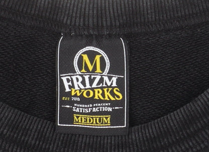 Frizmworks Men's Black Medium Crew Neck Pullover Sweatshirt