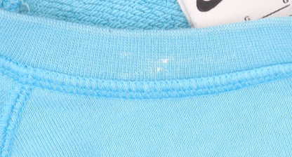 Nike Girls Blue Pullover Sweatshirt L 147-158cm Logo Graphic Fleece