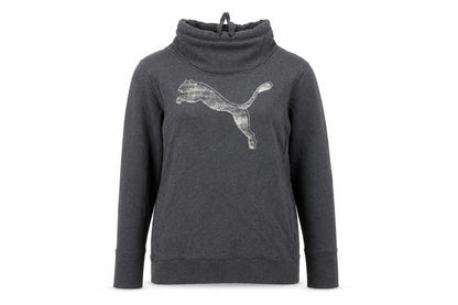 Puma Women Dark Grey XL Pullover Sweatshirt with Logo Design