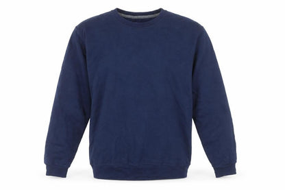 Athletic Works Men's Blue Crew Neck Long Sleeve Pullover Sweatshirt S