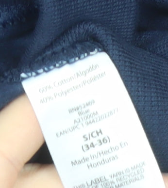 Athletic Works Men's Blue Crew Neck Long Sleeve Pullover Sweatshirt S